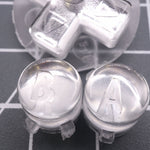 Hand cast custom resin buttons for Nintendo Game Boy Advance - Chrome Silver | Lab Fifteen Co