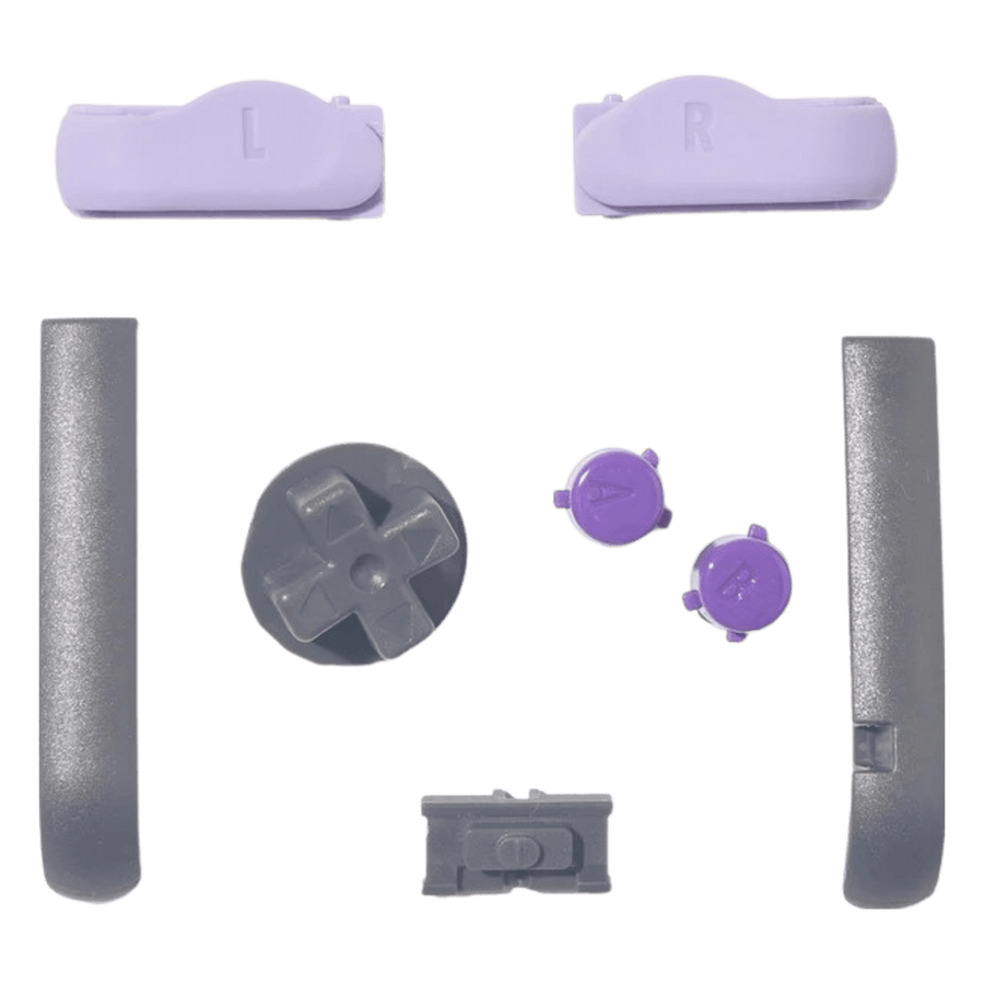 Button set for Nintendo Game Boy Advance handheld console complete set - SNES Purple & Grey | Funnyplaying - 1