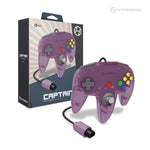 Captain Premium wired controller for Nintendo 64 N64 console - Amethyst Purple | Hyperkin - 1