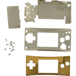 Full housing shell for Nintendo Game Boy Micro console replacement mod kit - Chrome Gold | ZedLabz - 2