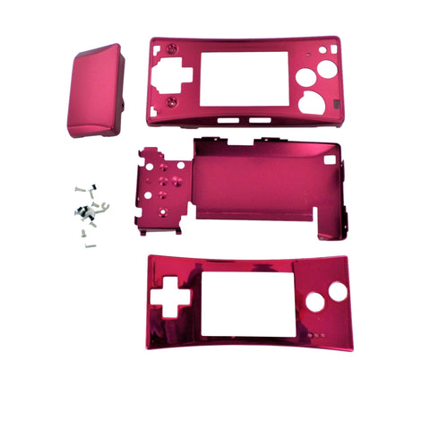 Full housing shell for Nintendo Game Boy Micro console replacement mod kit - Chrome Red | ZedLabz - 1