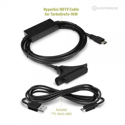 HDMI Adapter HDTV cable for TurboGrafx 16 720p 16:9 & 4:3 aspect ratio support USB powered | Hyperkin - 2