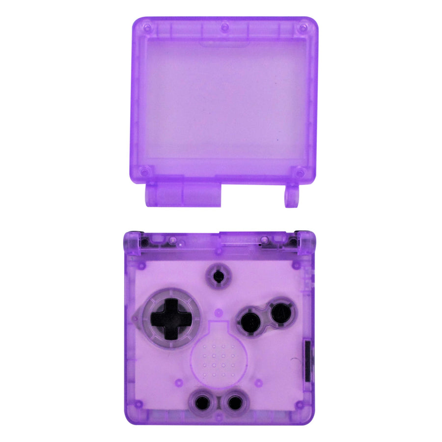 Housing shell for Nintendo Game Boy Advance SP console full replacement - Clear Light Purple | ZedLabz - 1