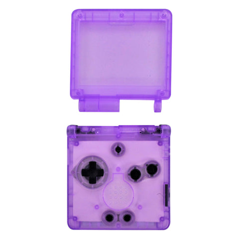 Housing shell for Nintendo Game Boy Advance SP console full replacement - Clear Light Purple | ZedLabz - 1