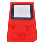 Housing shell for Nintendo Game Boy Pocket console repair replacement kit - Clear Red\Black Writing | ZedLabz - 2