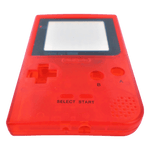 Housing shell for Nintendo Game Boy Pocket console repair replacement kit - Clear Red\Black Writing | ZedLabz - 3