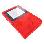 Housing shell for Nintendo Game Boy Pocket console repair replacement kit - Clear Red\Black Writing | ZedLabz - 5