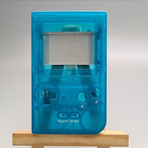 IPS screen ready replacement shell for Game Boy Pocket handheld console modified housing MGB - Clear blue | Funnyplaying - 1