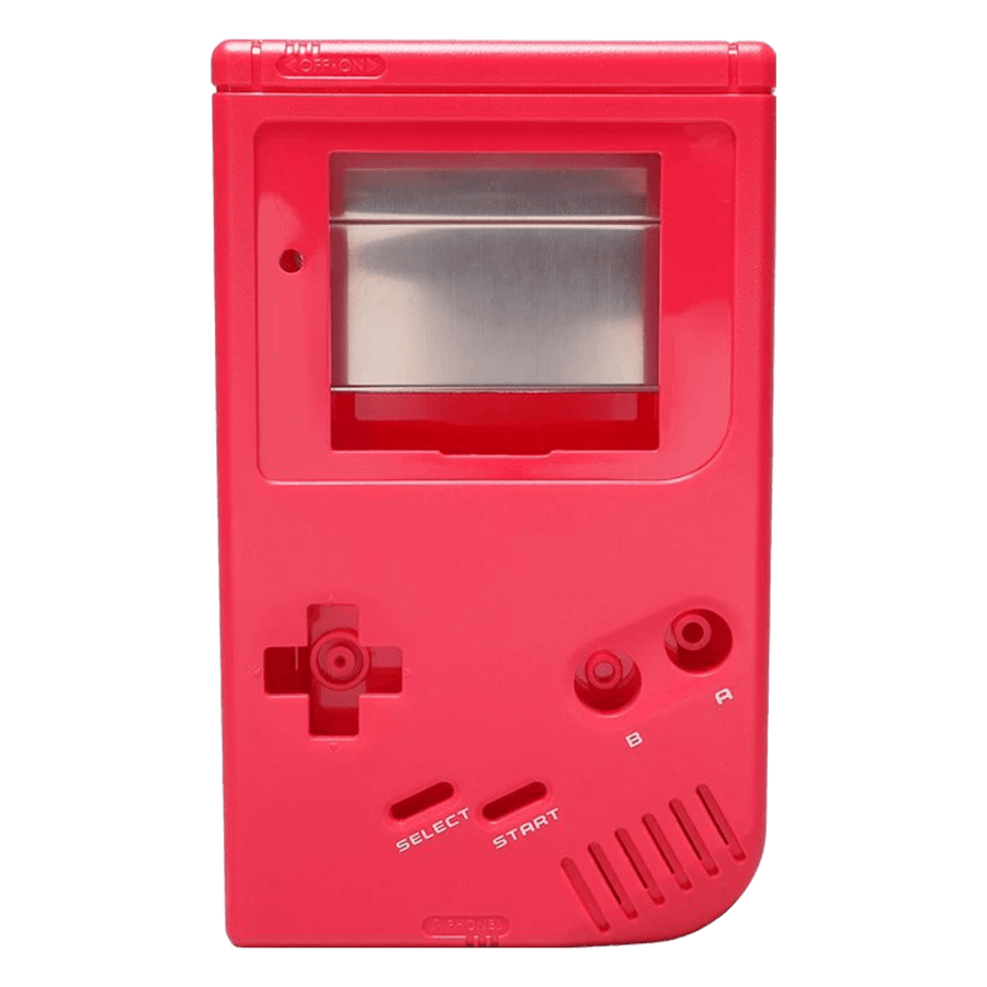 Modified IPS screen ready housing shell for Nintendo Game Boy DMG - 01 console - Rose Red | Funnyplaying - 1