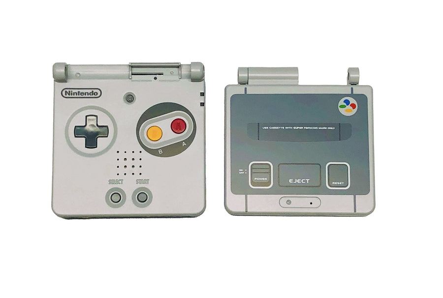 Replacement Housing Shell Kit For Nintendo Game Boy Advance SP - Super Famicom Grey | ZedLabz - 1