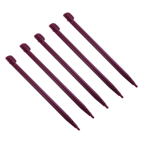 Stylus for DSi XL LL Nintendo console slot in touch pen compatible replacement - 5 pack red wine | ZedLabz - 1