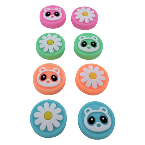 Thumb grips for Switch Lite & Joy - Con silicone stick caps - 8 pack Animal Crossing edition Multi colour | ZedLabz - 1