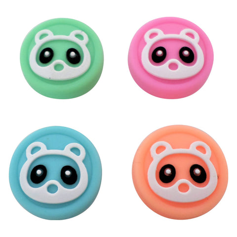 Thumb grips for Switch Lite & Switch Joy - Con silicone button caps Animal Crossing edition - 4 pack Multi Colour | ZedLabz - 1