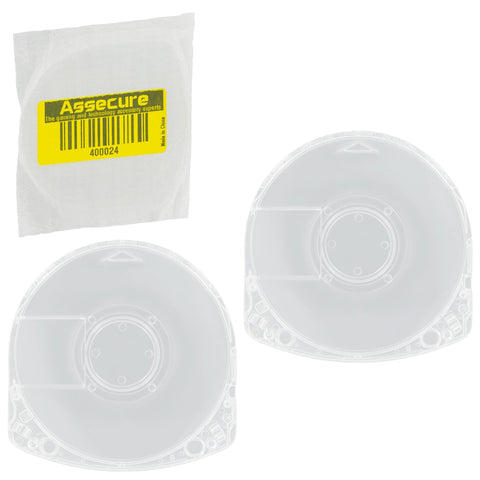 UMD replacement cases for PSP games & movies - disc shell casings compatible all Sony PSP consoles using UMD format - 2 pack clear | ZedLabz - 1