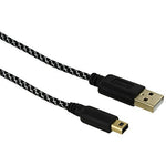 USB charging cable for Nintendo 3DS, 2DS & DSi console 3M braided gold plated extra long play & charge lead with velcro tidy | ZedLabz Ultra - 5