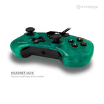 X91 retro style wired controller gamepad for Microsoft Xbox Series X/ Xbox Series S/ Xbox One/ Windows 10/11 PC - Clear green | Hyperkin - 4