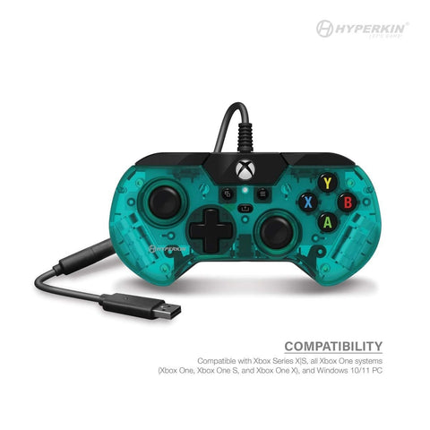 X91 retro style wired controller gamepad for Microsoft Xbox Series X/ Xbox Series S/ Xbox One/ Windows 10/11 PC - Clear green | Hyperkin - 2