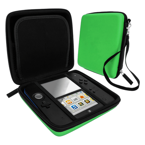 Zedlabz hard protective eva travel carry case for Nintendo 2DS with built in game storage - green - 1